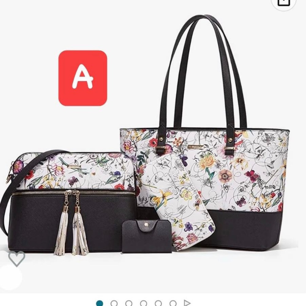 Women  Handbags Tote Bag Shoulder Bag Top Handle Satchel Purse Wallet Set 4pcs